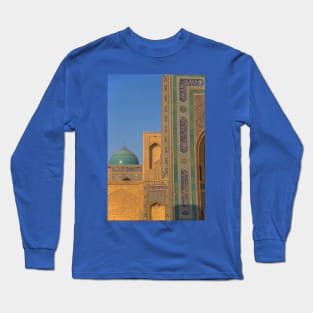 Uzbekistan. Bukhara. Mosque in the Morning Light. Details. Long Sleeve T-Shirt